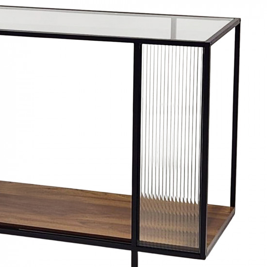 مدخل استقبال مودرن خشب مع سطح زجاجي