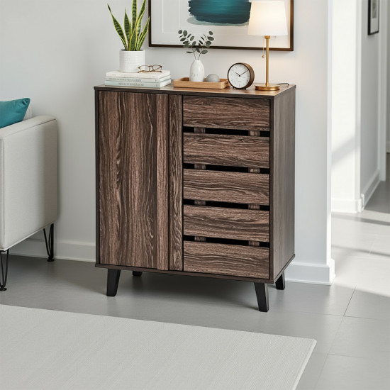 دولاب متعدد الاستخدام خشبي بني 80 سم