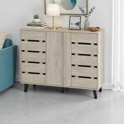 دولاب متعدد الاستخدام خشبي بيج 120 سم