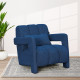 كرسي مفرد فخم مودرن مخمل أزرق