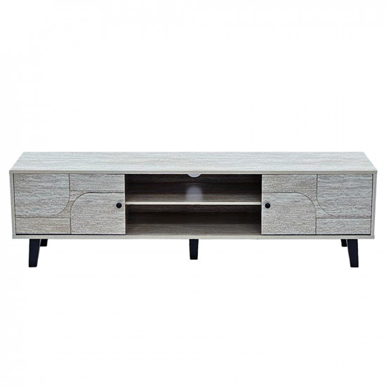 وحدة تلفاز خشبية مودرن رمادي 160 سم