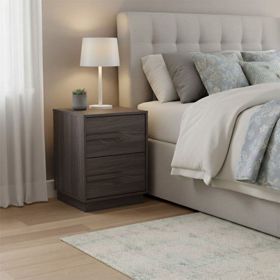 طولة سرير جانبية خشب بني غامق 45×40 سم