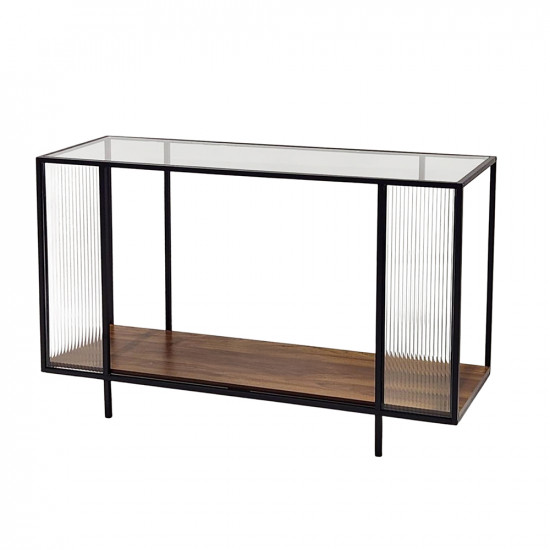 مدخل استقبال مودرن خشب مع سطح زجاجي