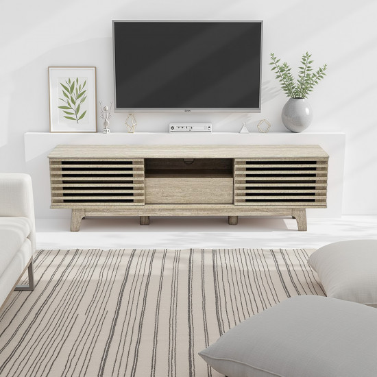 وحدة تلفاز خشبية بيج 160 سم وحدة تلفاز خشبية بيج 160 سم