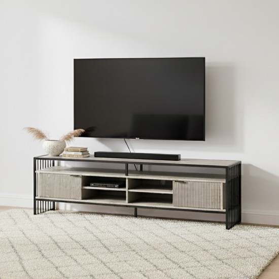 وحدة تلفاز خشبية مودرن بيج 180 سم وحدة تلفاز خشبية مودرن بيج 180 سم