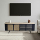 وحدة تلفاز مودرن خشبي مع زجاج 172 سم