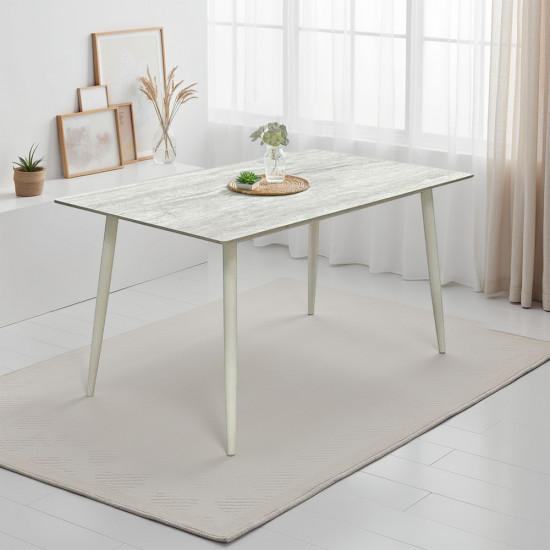 طاولة طعام مفرد خشبية رمادي 80×140 سم طاولة طعام مفرد خشبية رمادي 80×140 سم