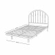 هيكل سرير معدني أبيض 120×200 سم