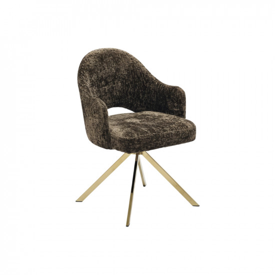 كرسي مفرد موردن قماشي بني كرسي مفرد موردن قماشي بني