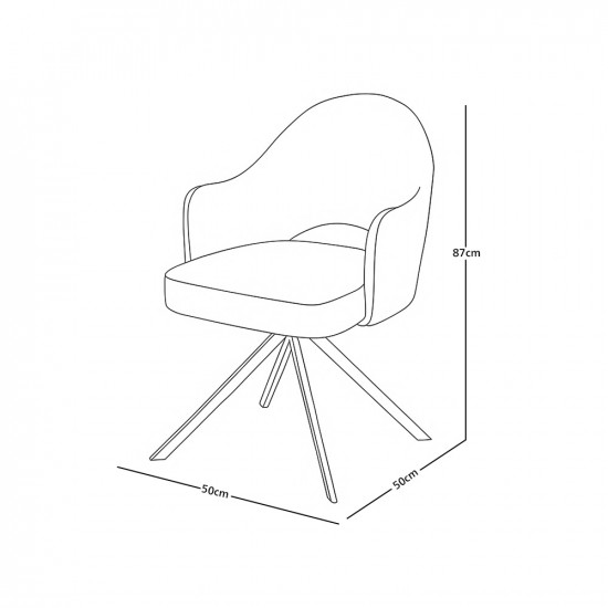 كرسي مفرد موردن قماشي رمادي