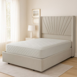 سرير خشبي بتنجيد مخملي عصري 120×200سم سرير خشبي بتنجيد مخملي عصري 120×200سم