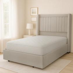 سرير خشبي بتنجيد مخملي عصري 120×200سم سرير خشبي بتنجيد مخملي عصري 120×200سم