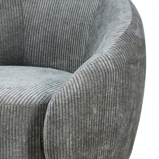 كرسي استرخاء دوار قماشي فاخر رمادي غامق كرسي استرخاء دوار قماشي فاخر رمادي غامق