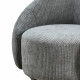 كرسي استرخاء دوار قماشي فاخر رمادي غامق كرسي استرخاء دوار قماشي فاخر رمادي غامق