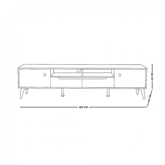 وحدة تلفاز مودرن خشب 180 سم
