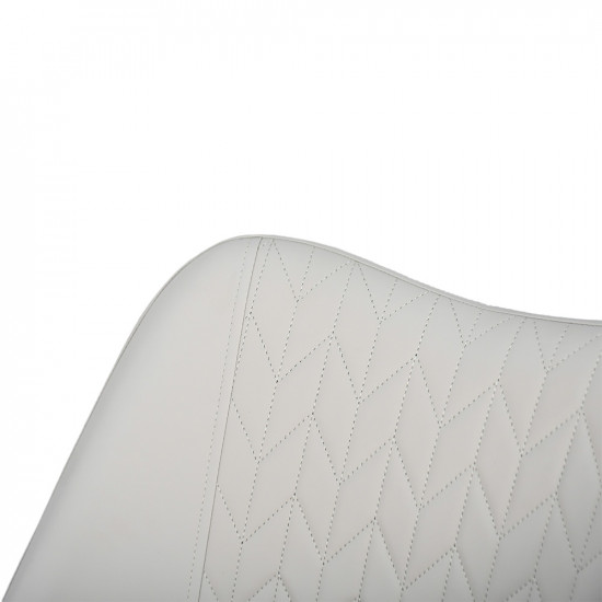 كرسي مفرد مودرن جلد بارجل معدنية رمادي