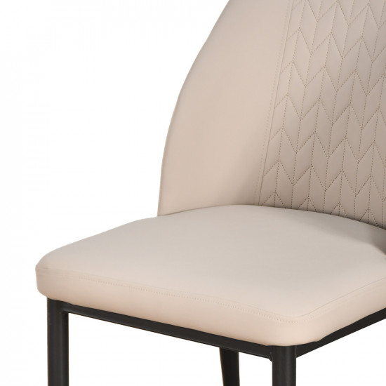 كرسي مفرد مودرن جلد بارجل معدنية كافيه