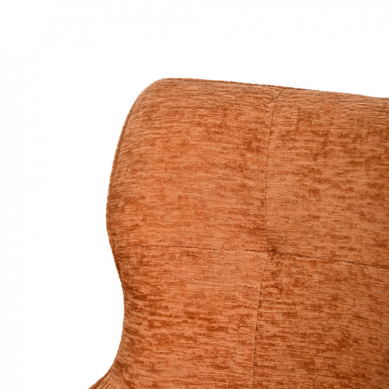 كرسي مفرد قماشي بقاعدة معدنية برتقالي كرسي مفرد قماشي بقاعدة معدنية برتقالي