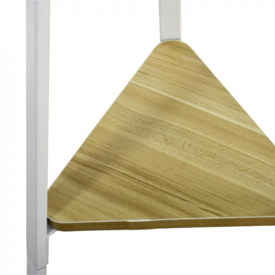 علاقة ملابس معدن برفوف خشبية مودرن أبيض