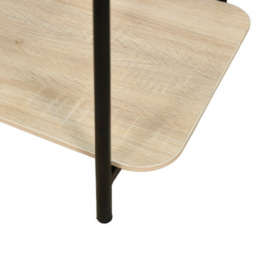 مدخل استقبال 2 دور خشب بسطح زجاجي 120 سم