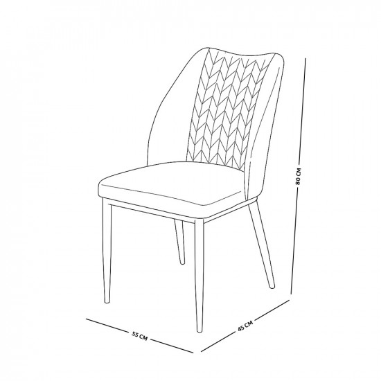 كرسي مفرد مودرن جلد بارجل معدنية رمادي