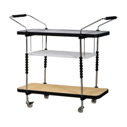 عربة تقديم 3 دور مودرن بسطح زجاجي