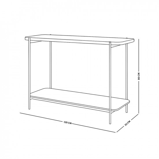 مدخل استقبال 2 دور خشب بسطح زجاجي 120 سم
