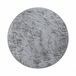 سجادة دائرية محفورة مودرن 150×150 سم رمادي فاتح