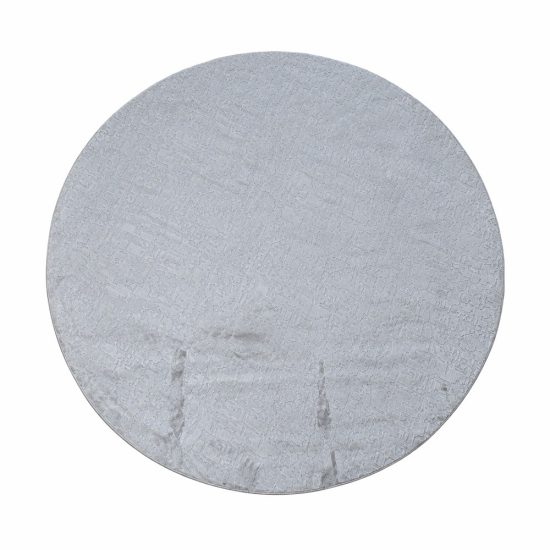 سجادة دائري محفورة عصرية - نقش بارز لون بيج فاتح 150×150 سم