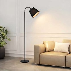 اباجورة أرضية استاند بتصميم عصري أسود