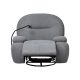 كرسي استرخاء هزاز ودوار فخم قماش مخمل رصاصي واسع كرسي استرخاء هزاز ودوار فخم قماش مخمل رصاصي واسع