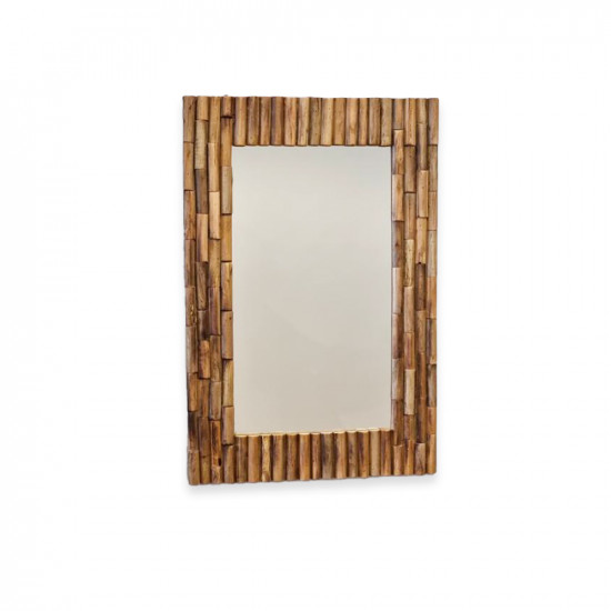 مرآة حائط اطار خشبي 60×90 سم مرآة حائط اطار خشبي 60×90 سم