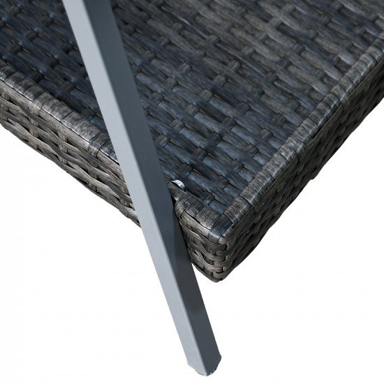 عربة تقديم 2 دور معدن وراتان بسطح زجاجي عربة تقديم 2 دور معدن وراتان بسطح زجاجي