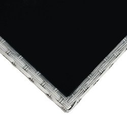 جلسة خارجية 7 مقاعد راتان وطاولة بسطح زجاجي جلسة خارجية 7 مقاعد راتان وطاولة بسطح زجاجي