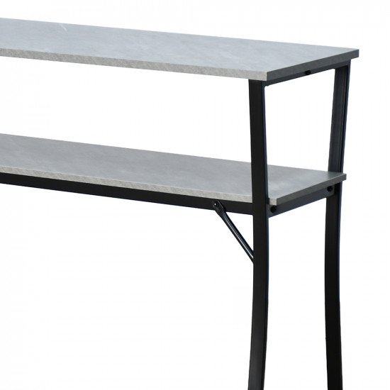 مدخل أستقبال خشبي 2 دور بهيكل معدني رمادي مدخل أستقبال خشبي 2 دور بهيكل معدني رمادي