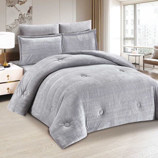 مفرش شتوي مخمل 4 قطع نفر