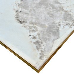 طاولة طعام رخام فاخرة 8 كراسي بقاعدة معدنية ذهبية