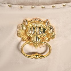 طاولة طعام رخام فاخرة 8 كراسي بقاعدة معدنية ذهبية