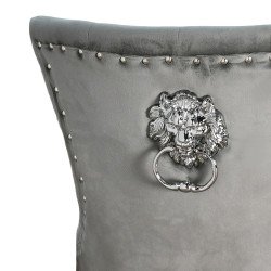 طاولة طعام فاخرة رخام بأرجل معدنية 8 كراسي رمادي