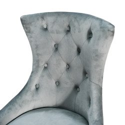 طاولة طعام فاخرة رخام بأرجل معدنية 8 كراسي رمادي