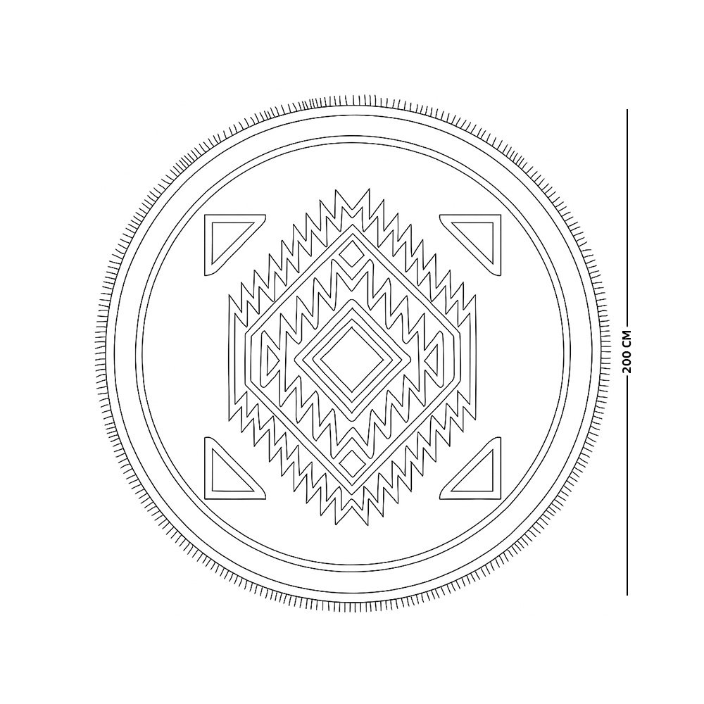 سجادة تركي تصميم عصري 200×200 سم سجادة تركي تصميم عصري 200×200 سم