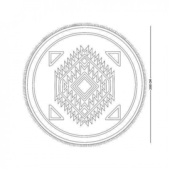 سجادة تركي تصميم عصري 200×200 سم