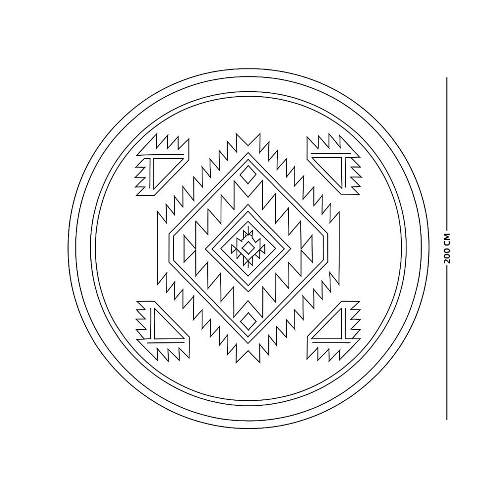 سجادة تركي تصميم عصري 200×200 سم