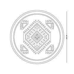 سجادة تركي تصميم عصري 200×200 سم