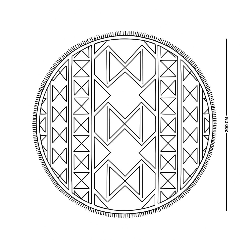 سجادة تركي تصميم عصري 200×200 سم سجادة تركي تصميم عصري 200×200 سم