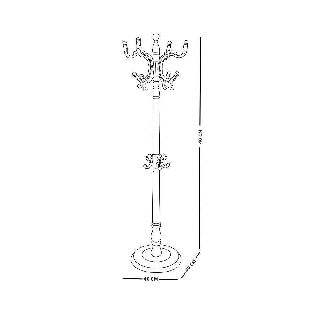 علاقة ملابس خشب 180 سم