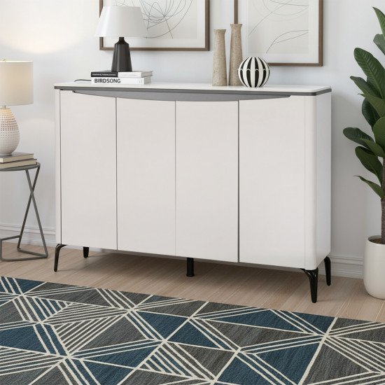 دولاب متعدد الاستخدام سطح رخامي رمادي 140 سم