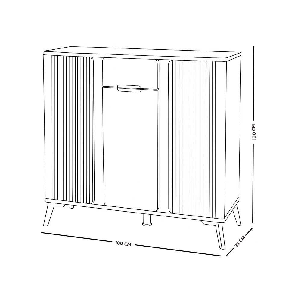 دولاب متعدد الاستخدام سطح رخامي 100 سم