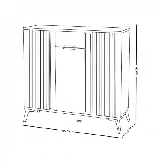 دولاب متعدد الاستخدام سطح رخامي 100 سم