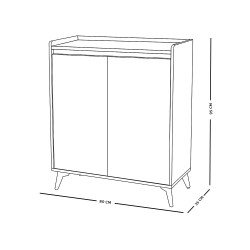 دولاب عصري متعدد الاستخدام خشبي 80 سم دولاب عصري متعدد الاستخدام خشبي 80 سم